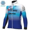 Completo Maglia ML + Pantaloncino con bretelle ML 2022 BikeExchange Jayco Winter Invernale Bianco Blu